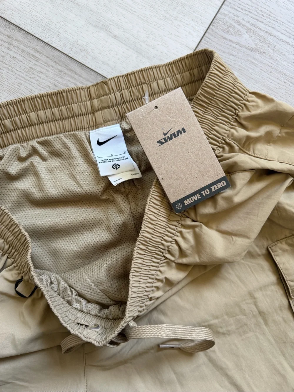 Nike Men’s Khaki Cargo Swim Shorts